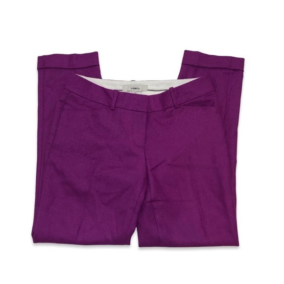 NWOT LOFT Marisa Wool Blend Cuffed Ankle Pants Trousers Office Work Wear New - Picture 3 of 16